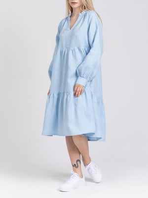 Платье А-силуэта голубое | 5936178