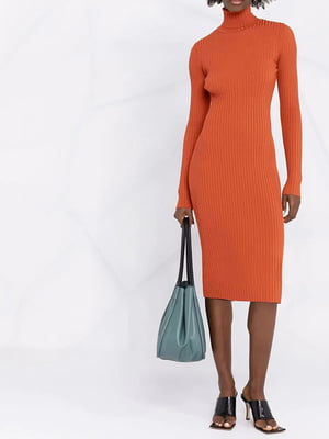 Сукня-светр теракотового кольору | 5936607