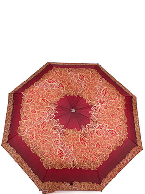 Зонт терракотового цвета в принт | 5937087