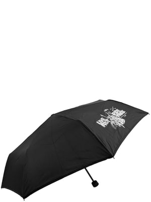 Зонт черный с рисунком | 5937215