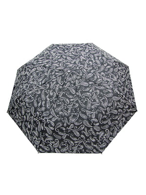 Зонт черный в принт | 5937695