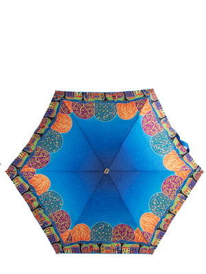 Зонт синий с принтом | 5937975