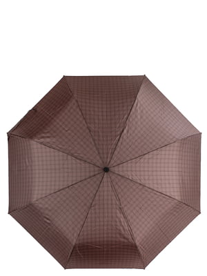 Зонт коричневый в клетку | 5937988