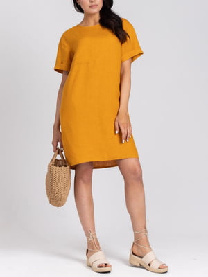 Платье-футболка оранжевое | 5938125