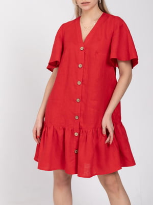 Платье-рубашка красное | 5938142