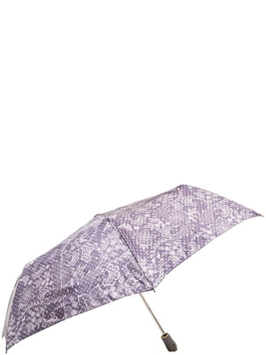 Зонт-полуавтомат серый с принтом | 5746292