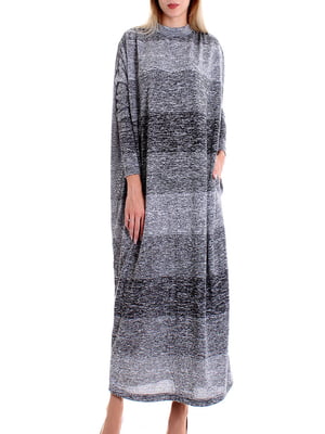 Сукня А-силуету сіра в смужку | 5938251