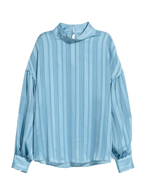Блуза блакитна у смужку | 5939547