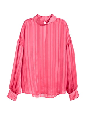Блуза розовая в полоску | 5939557