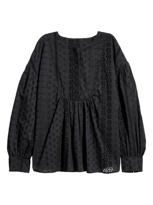 Блуза черная с вышивкой | 5947718
