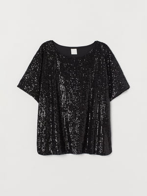Блуза черная декорированная | 5948609