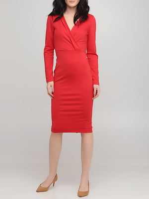 Платье-футляр красное | 5952159