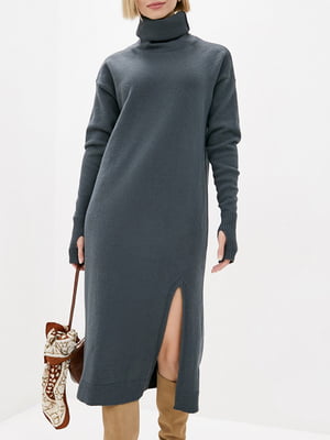 Платье-свитер темно-серое | 5951699