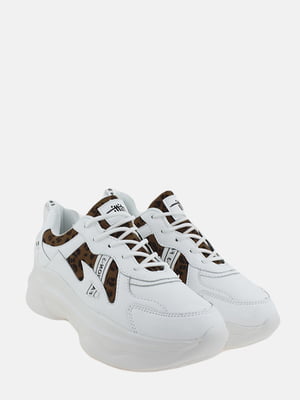 Кросівки білі з леопардовим принтом | 5952289