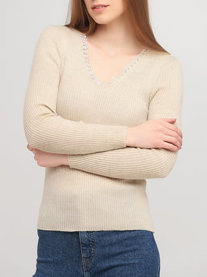 Пуловер бежевий | 5953290