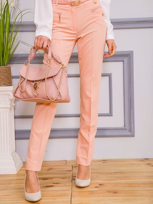 Штани прямі персикового кольору | 5953424