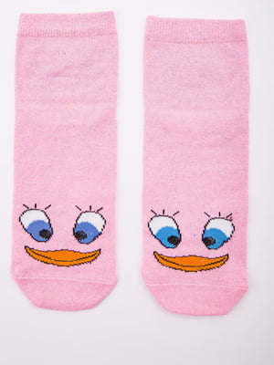 Шкарпетки рожеві з принтом | 5953745