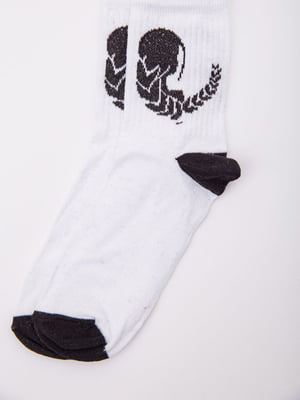 Шкарпетки білі з принтом | 5953766