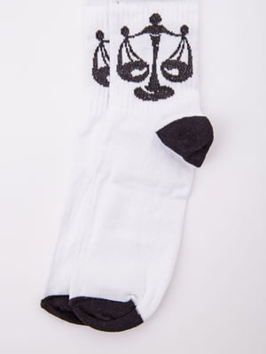 Шкарпетки білі з принтом | 5953768