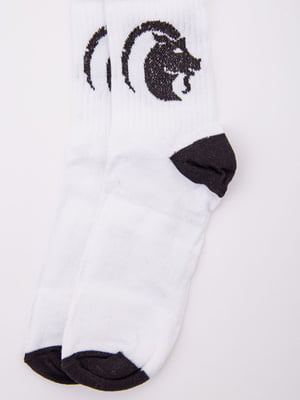 Носки белые с принтом | 5953771