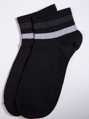 Шкарпетки чорні в смужку | 5953789