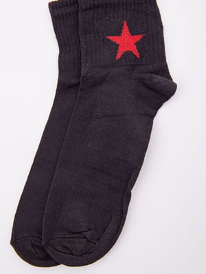 Шкарпетки чорні з принтом | 5953826