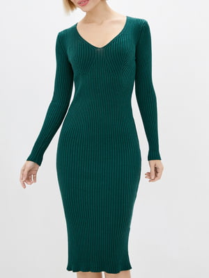 Платье-футляр темно-зеленое | 5915520
