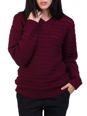 Пуловер бордовый | 5954224