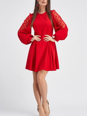 Платье А-силуэта красное | 5954477