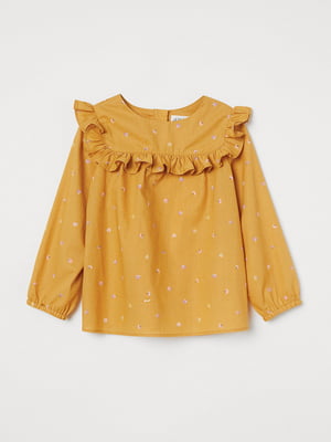 Блуза желтая с рисунком | 5955098