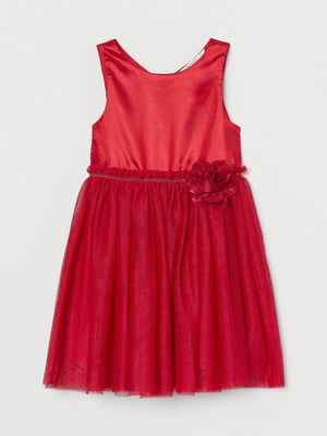 Платье красное с декором | 5955109