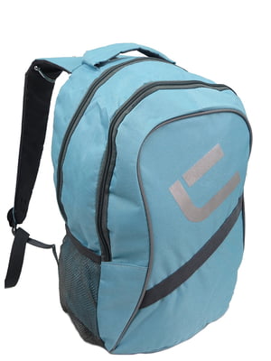 Рюкзак голубой с принтом | 5970797
