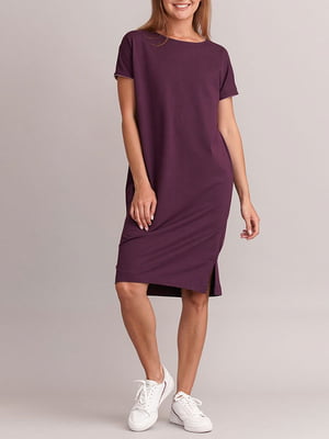 Сукня-футболка сливового кольору | 5980751
