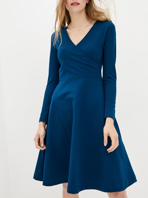 Сукня А-силуету темно-синя | 5980767
