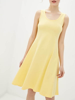 Платье А-силуэта желтое | 5980768