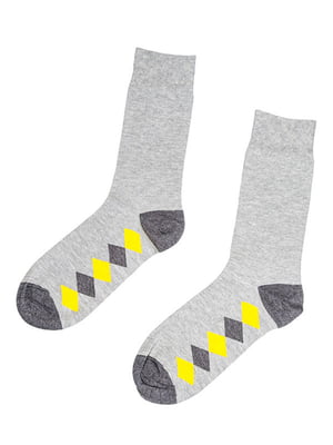 Шкарпетки світло-сірі в ромб | 5980987