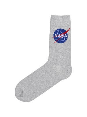 Шкарпетки сірі з принтом | 5984039