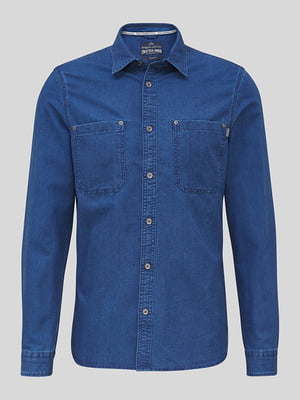 Рубашка джинсовая синяя | 5986347