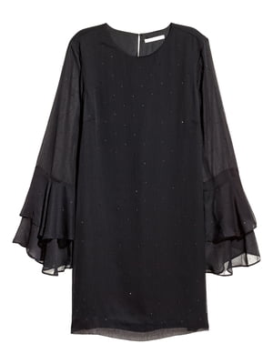 Платье А-силуэта черное | 5986536