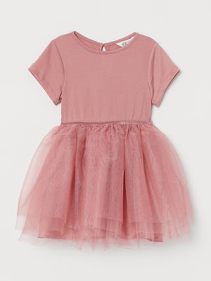 Платье из тюля приглушенно-розовое | 5986749