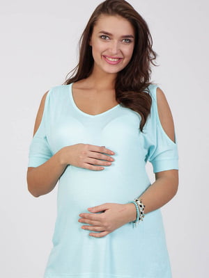 Туника для беременных и кормящих ментолового цвета | 5987125