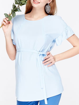 Блуза для беременных и кормящих светло-голубая | 5987283