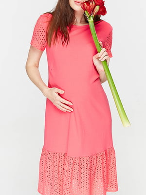 Платье для беременных и кормящих ярко-розовое | 5987290