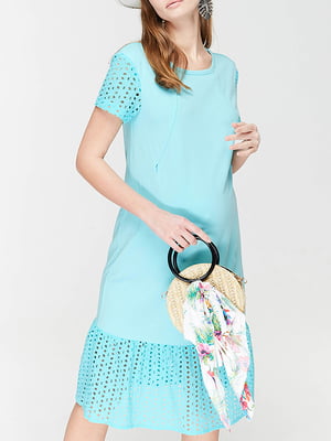 Платье для беременных и кормящих ментолового цвета | 5987291