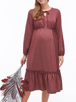 Сукня для вагітних та годуючих бордова | 5987327