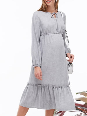 Платье для беременных и кормящих серое | 5987328