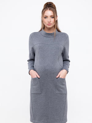 Платье для беременных и кормящих антрацитового цвета | 5987390