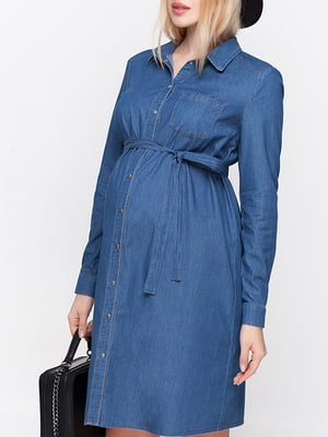 Платье для беременных и кормящих синее | 5987411