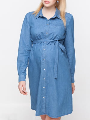Платье для беременных и кормящих голубое | 5987412