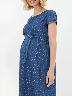 Платье для беременных и кормящих цвета джинс | 5987470